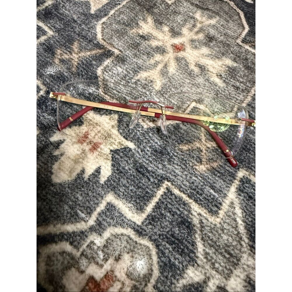 Silhouette Eyeglasses 5529 70 3020 Titan Red/Gold Rimless Austria 49 17 140